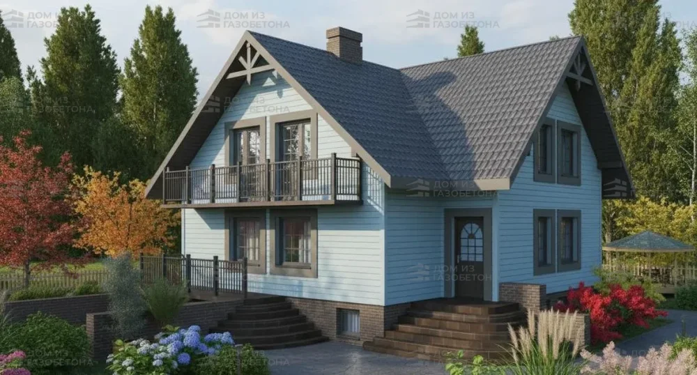 Проект Двухэтажный дом 10 на 7, 226 м2