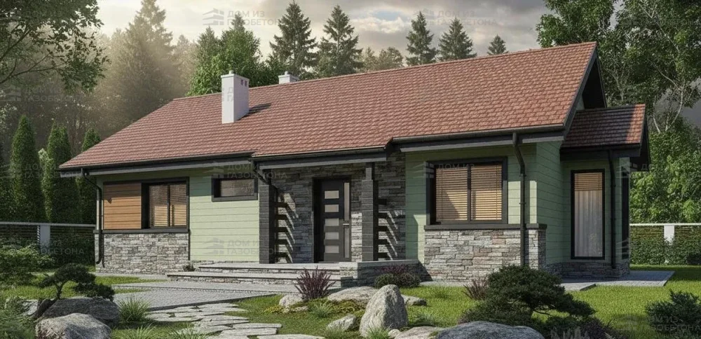 Проект Одноэтажный дом 16 на 10, 112 м2