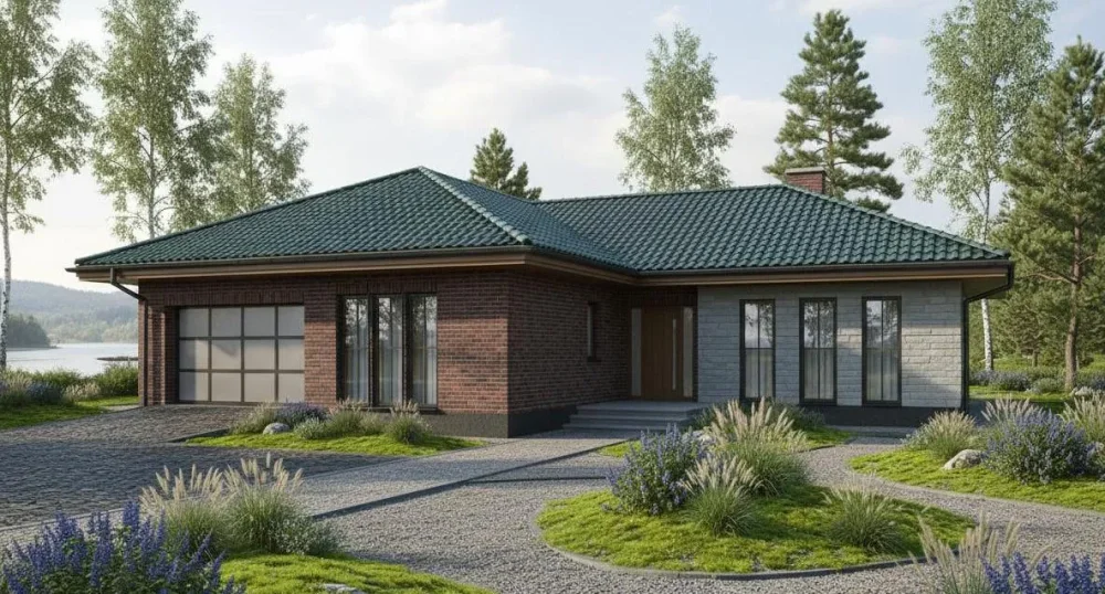 Проект Одноэтажный дом 14 на 19, 164 м2