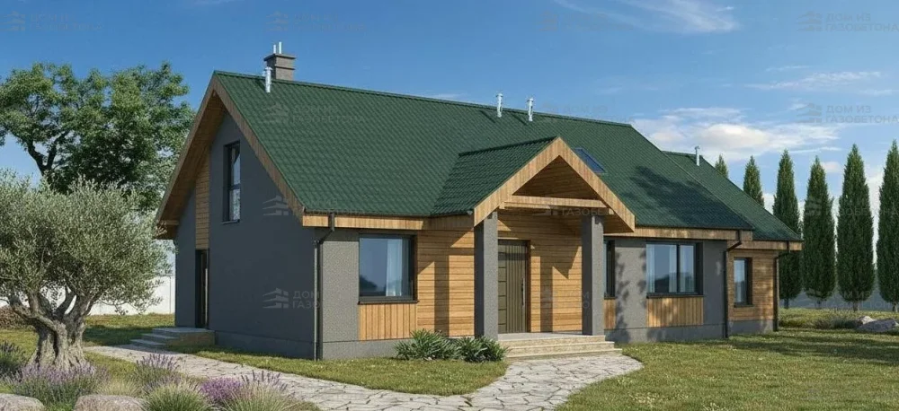 Проект Одноэтажный дом 16 на 9, 121 м2