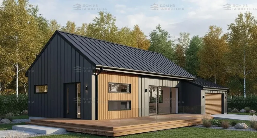 Проект Одноэтажный дом 15 на 9, 94 м2