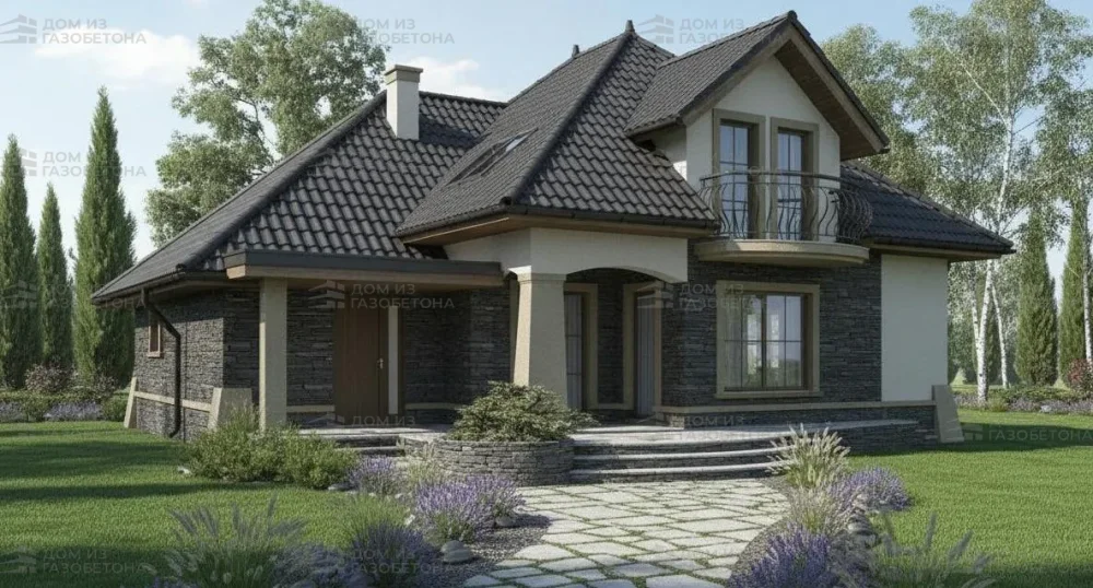 Проект Двухэтажный дом 13 на 13, 165 м2