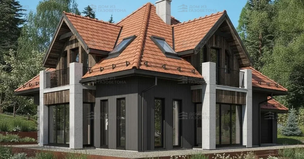 Проект Двухэтажный дом 11 на 18, 170 м2