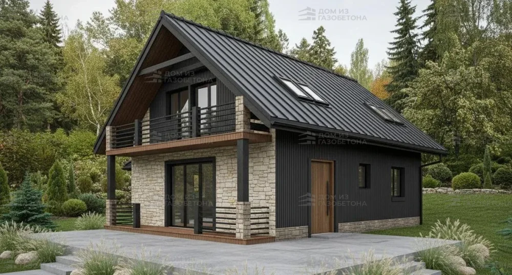 Проект Двухэтажный дом 11 на 11, 113 м2