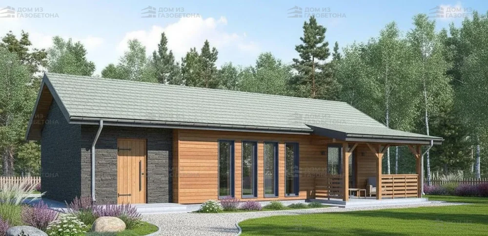 Проект Одноэтажный дом 8 на 9, 44 м2