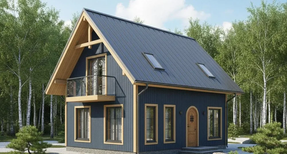 Проект Двухэтажный дом 11 на 13, 77 м2