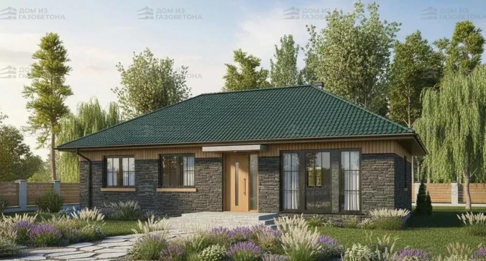 Проект Одноэтажный дом 12 на 8, 86 м2