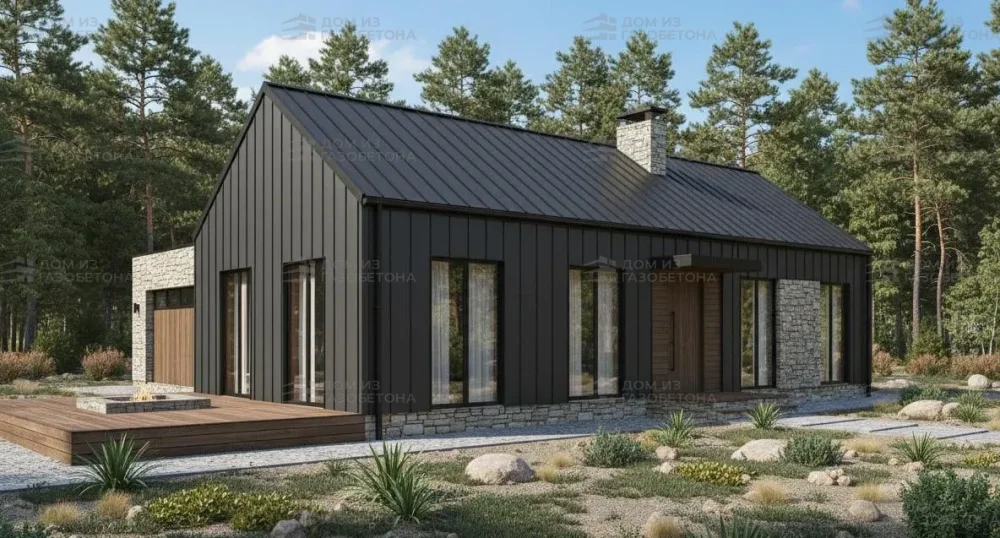 Проект Одноэтажный дом 13 на 11, 112 м2