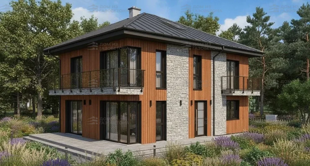 Проект Двухэтажный дом 10 на 12, 189 м2